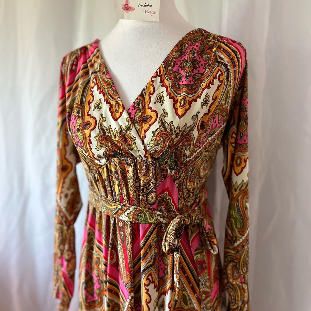 Paisley Long Sleeve Dress